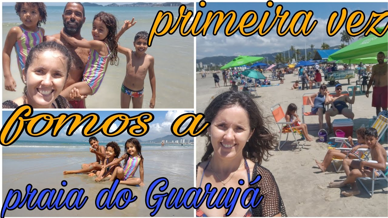 primeira vez na praia,mostramos tudo/diversão e aventura no Guarujá.