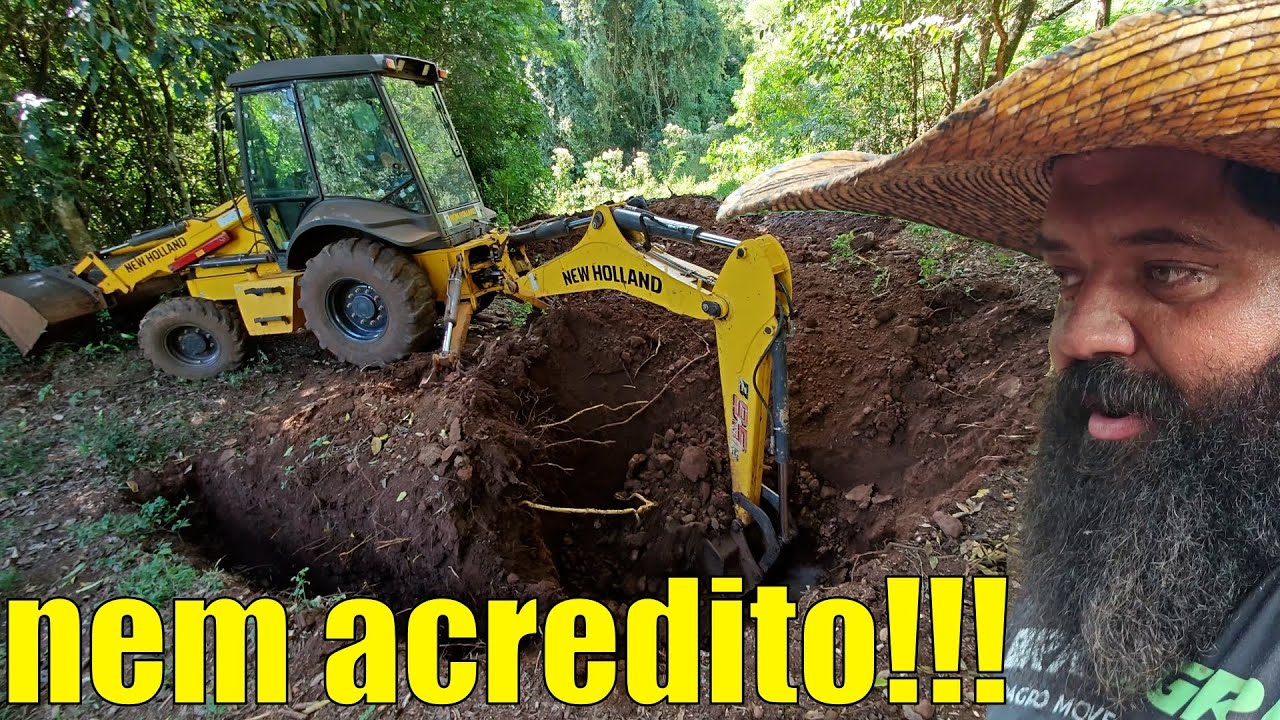 chamei a retroescavadeira pra fazer um açude