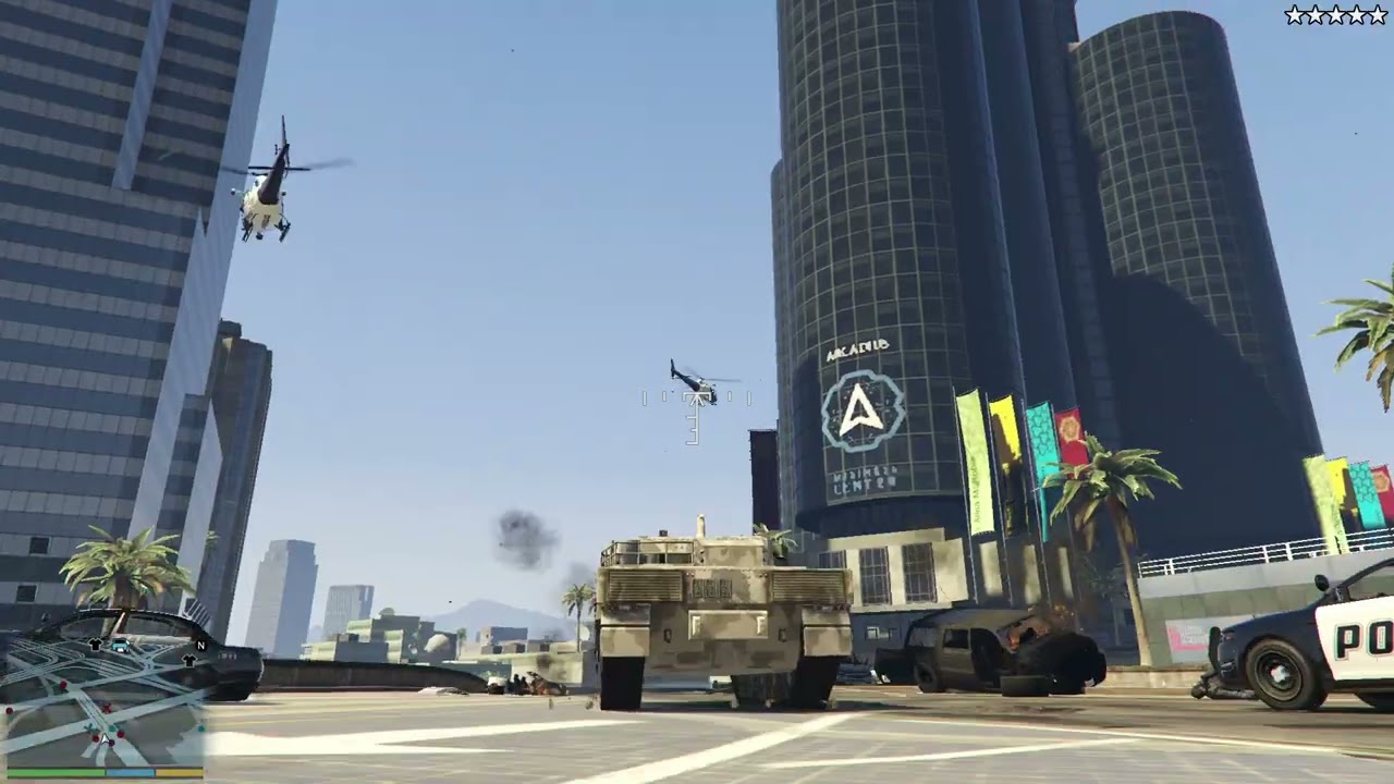 Grand Theft Auto V tank rush