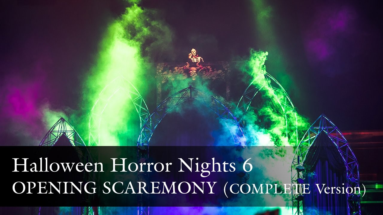 USS HHN6 Opening Scaremony FULL VERSION - Halloween Horror Nights 6 2016
