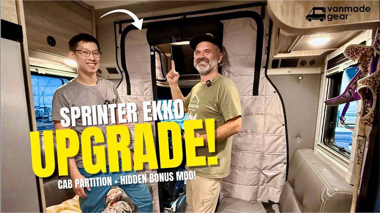 Ultimate Sprinter Ekko Upgrade! Cab Partition + Hidden Bonus MOD! #travel VANMADE GEAR | #vanlife 