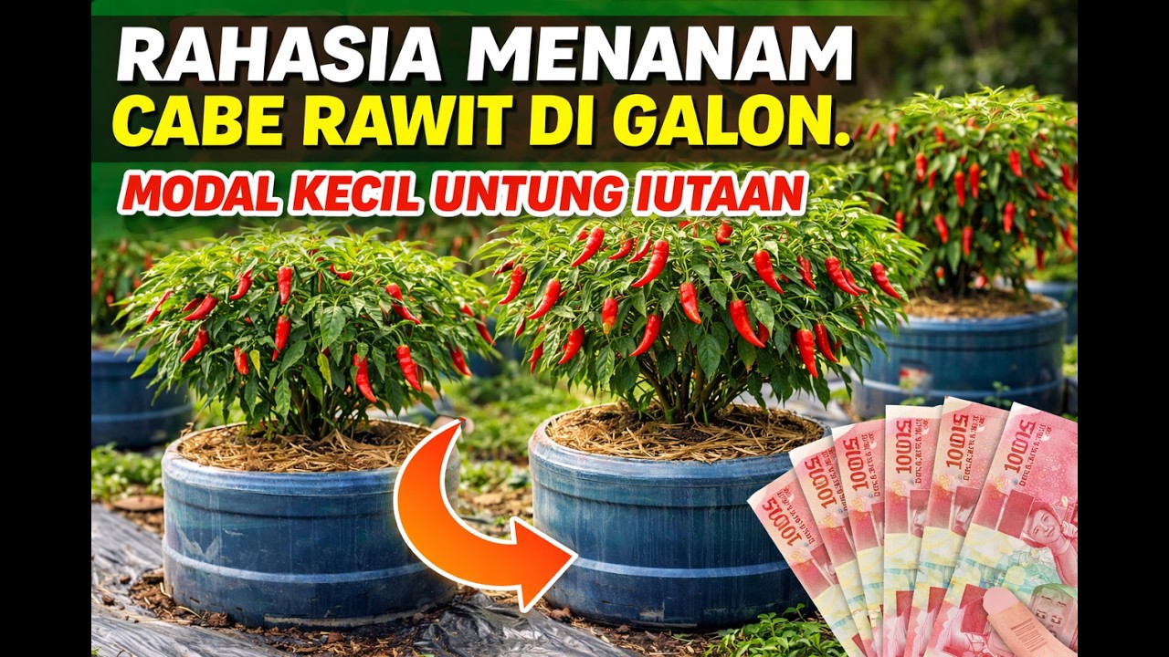 RAHASIA MENANAM CABE RAWIT DI GALON‼️MODAL KECIL UNTUNG JUTAAN‼️