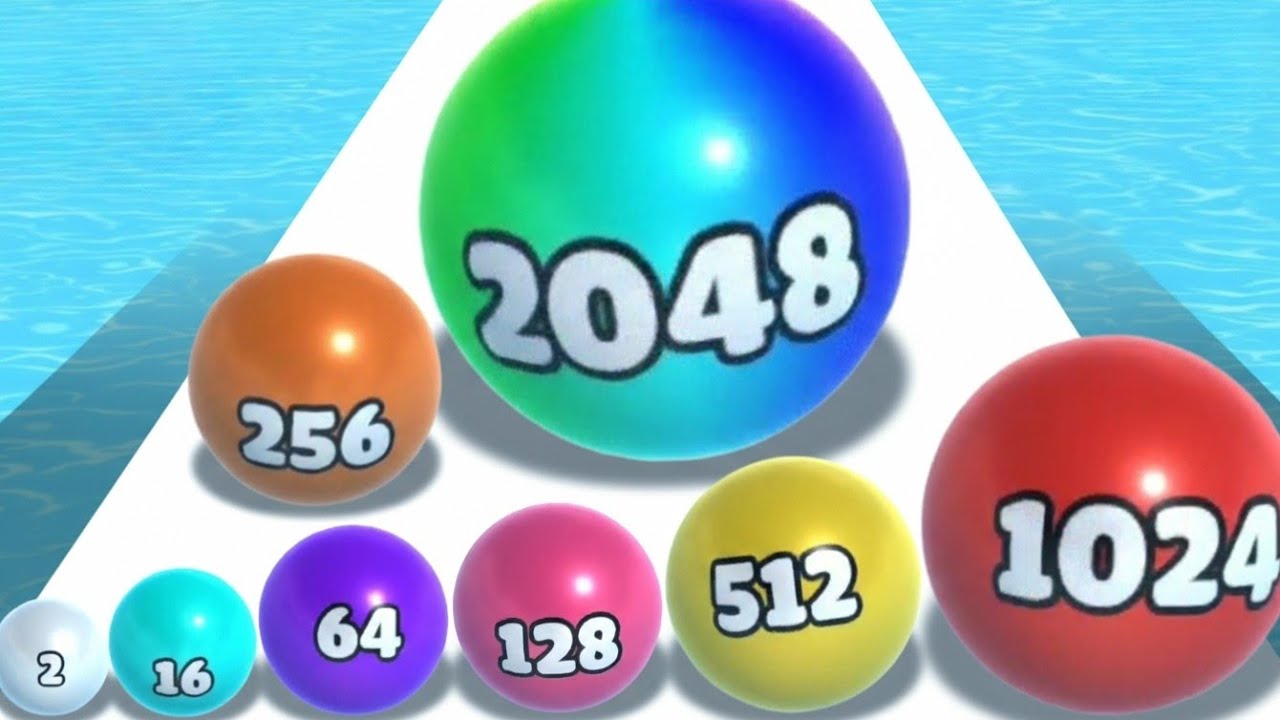 Ball Merge Number 2048 - Level Up Balls Satisfying ASMR Gameplay Numbers (Math Games) Android iOS 
