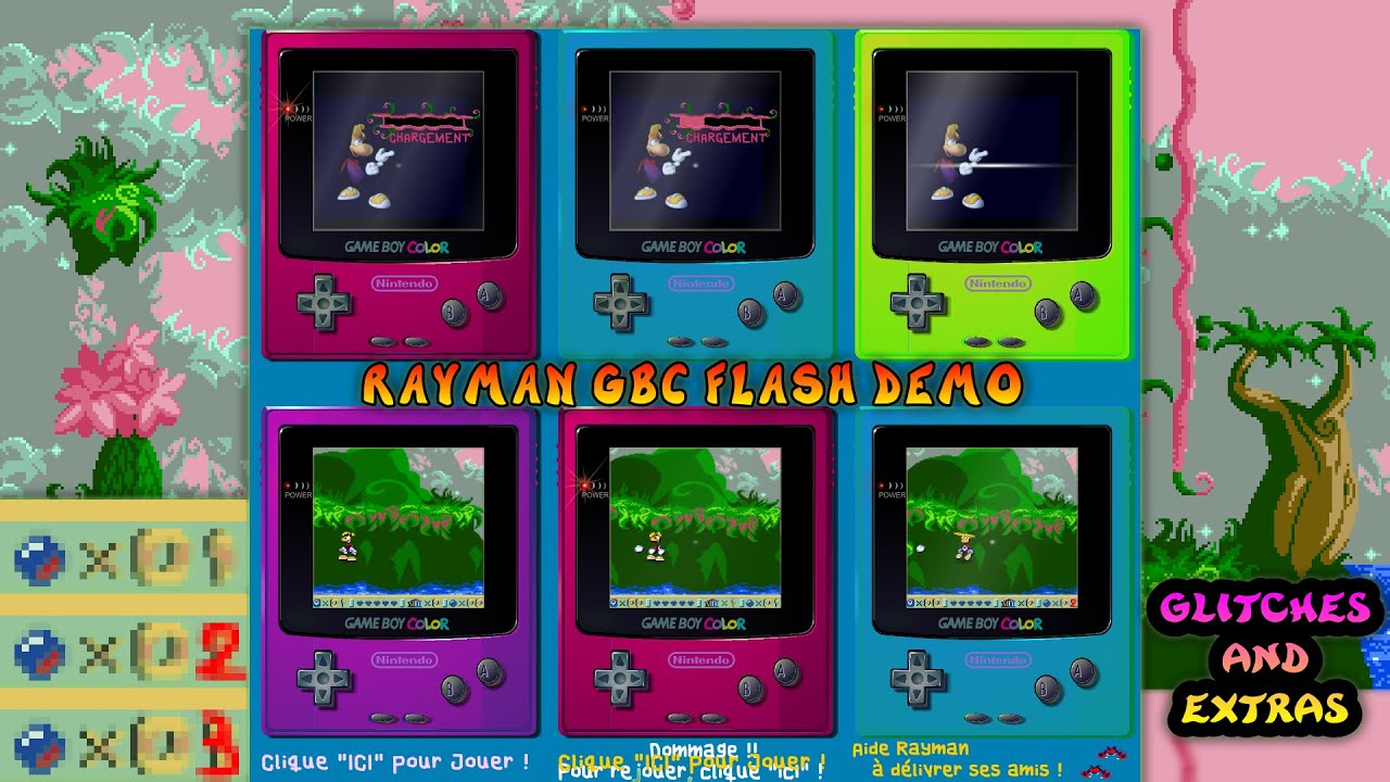 Rayman GBC Flash Demo - Extras, Glitches and Unused Content