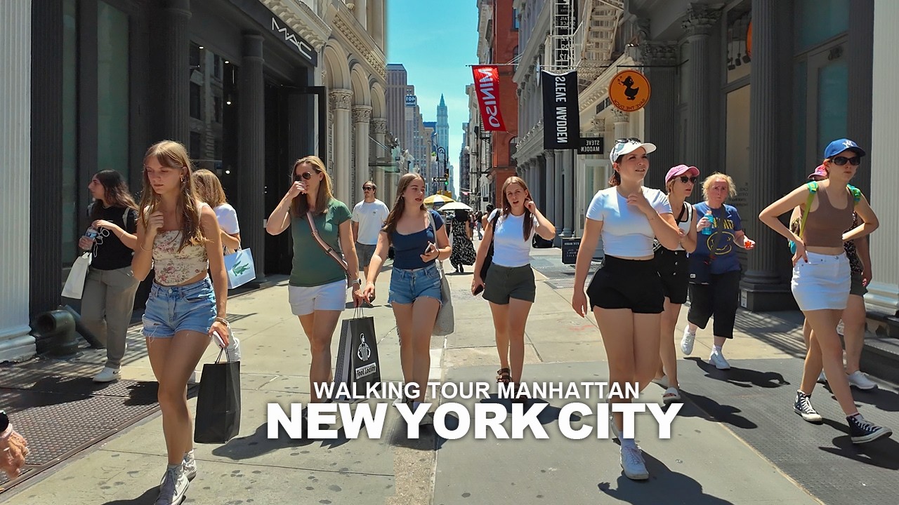 NEW YORK CITY WALKING TOUR MANHATTAN, 5th Avenue, Central Park, Broadway, 6th Avenue, Times Square