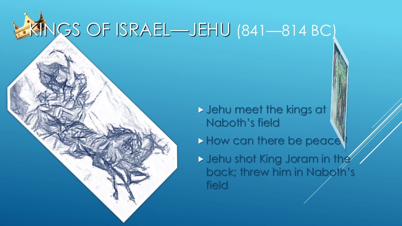Divided Kingdom of Israel Lesson 07  Jehu, Jehoahaz, Jehoash, Jeroboam, Zechariah