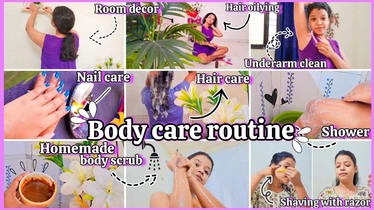 *Body Care Routine* 💇‍♀️💅💦🧴🌸 🫧 Underarms, Nails, Shower, Hair & glowing skin,