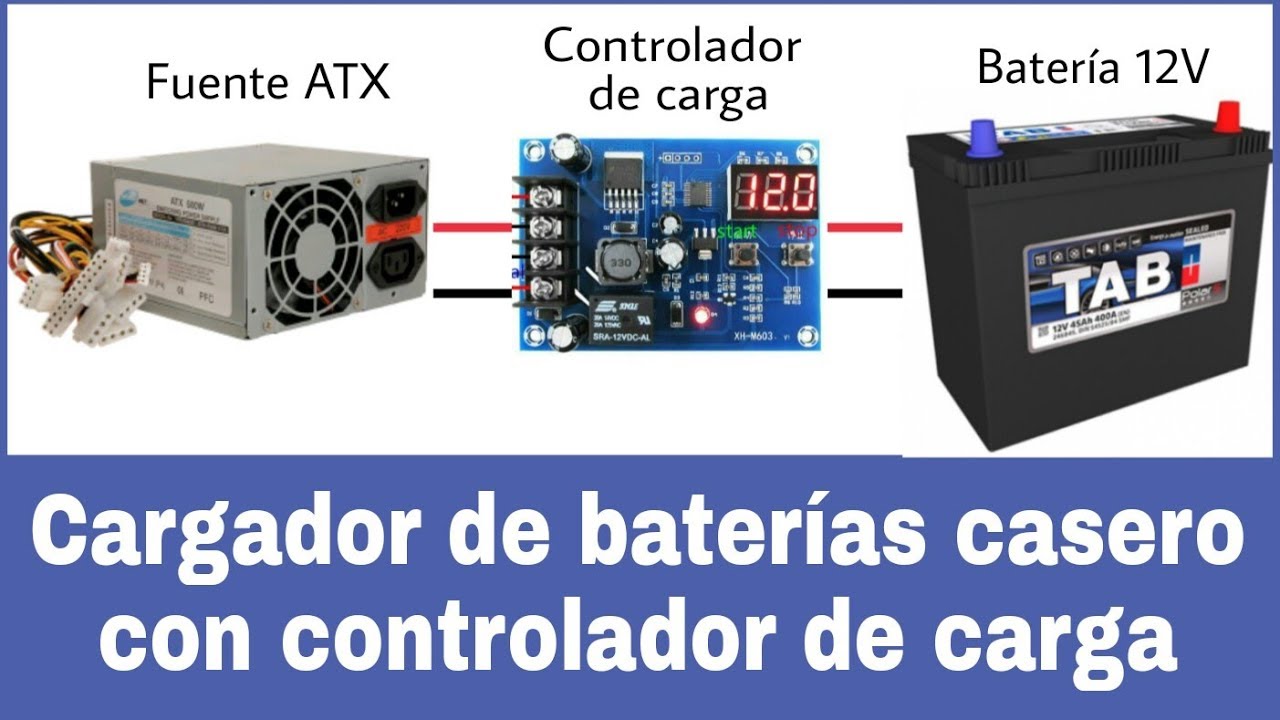 CÓMO HACER UN CARGADOR DE BATERÍAS CON UNA FUENTE ATX Y CONTROL DE CARGA