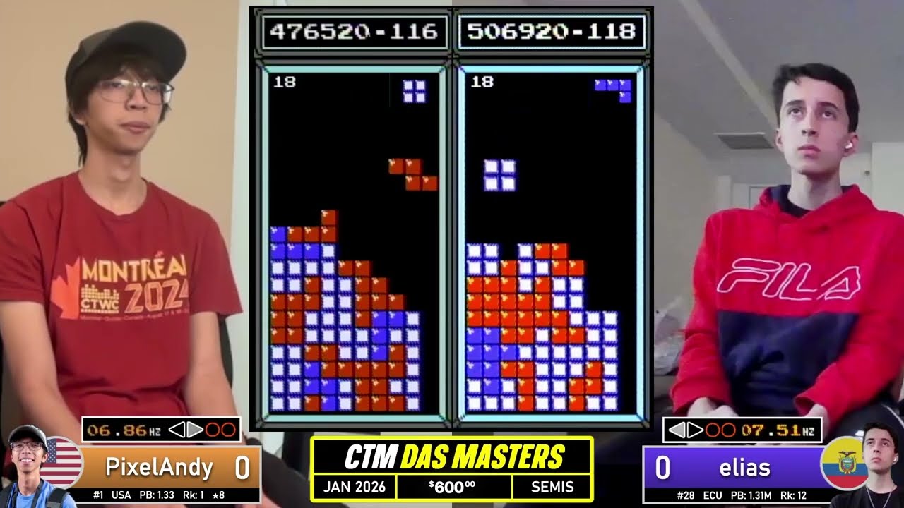 SET OF HIS LIFE!! PixelAndy, Elias | SEMIS | January 2026 | Classic Tetris Monthly DAS