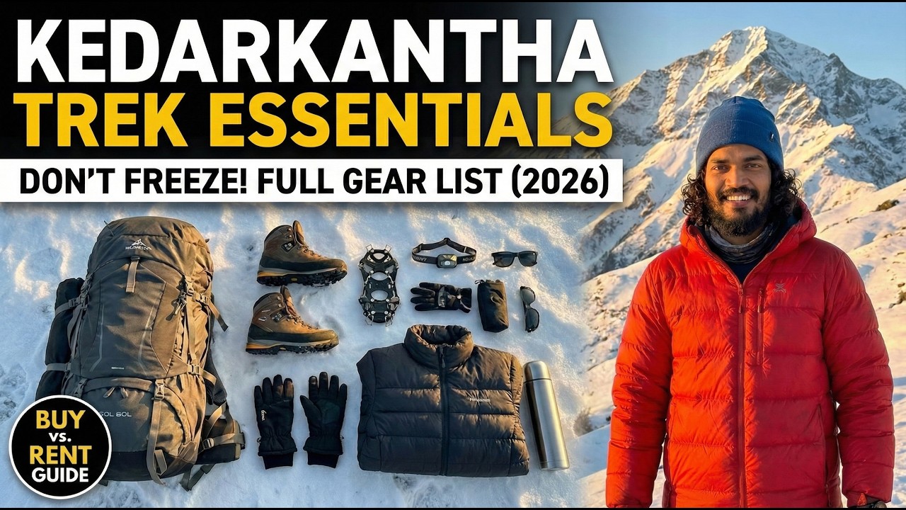Kedarkantha Trek Essentials: ये चीज़ें भूलना मत! | Full Winter Gear List 🎒