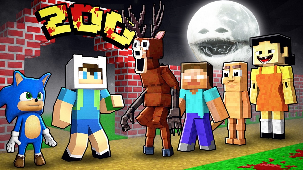 ÜNLÜ KORKUNÇ CANAVARLARDAN HAYVANAT BAHÇESİ YAPTIK! 😨 Minecraft