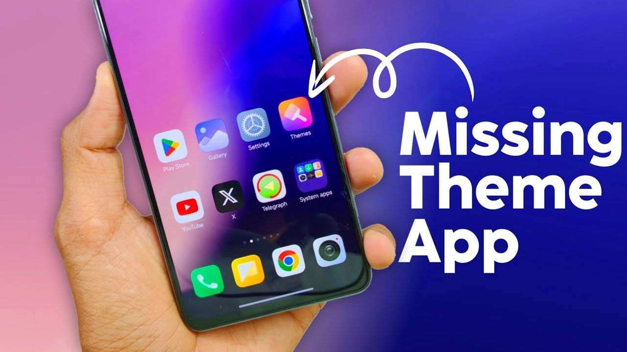Themes App Not Showing After HyperOS Update | Missing Theme App in  Xiaomi HyperOS Problem Solved ✅
