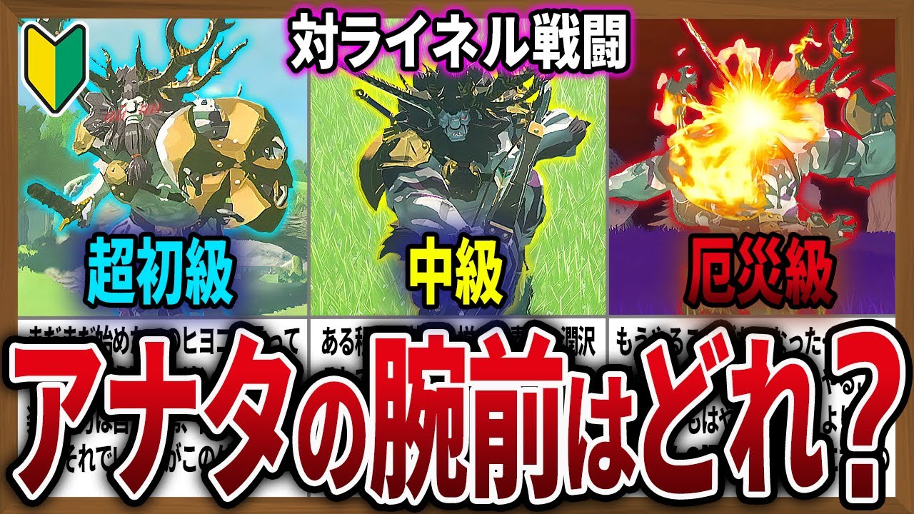 【超初級～厄災級】最強種ライネルの倒し方10選！アナタはどこまで攻めれますか？【ゼルダの伝説ティアーズオブザキングダム】