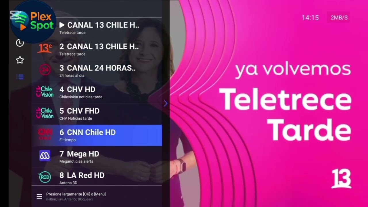 PlexSpot servicio de Televisión en vivo 