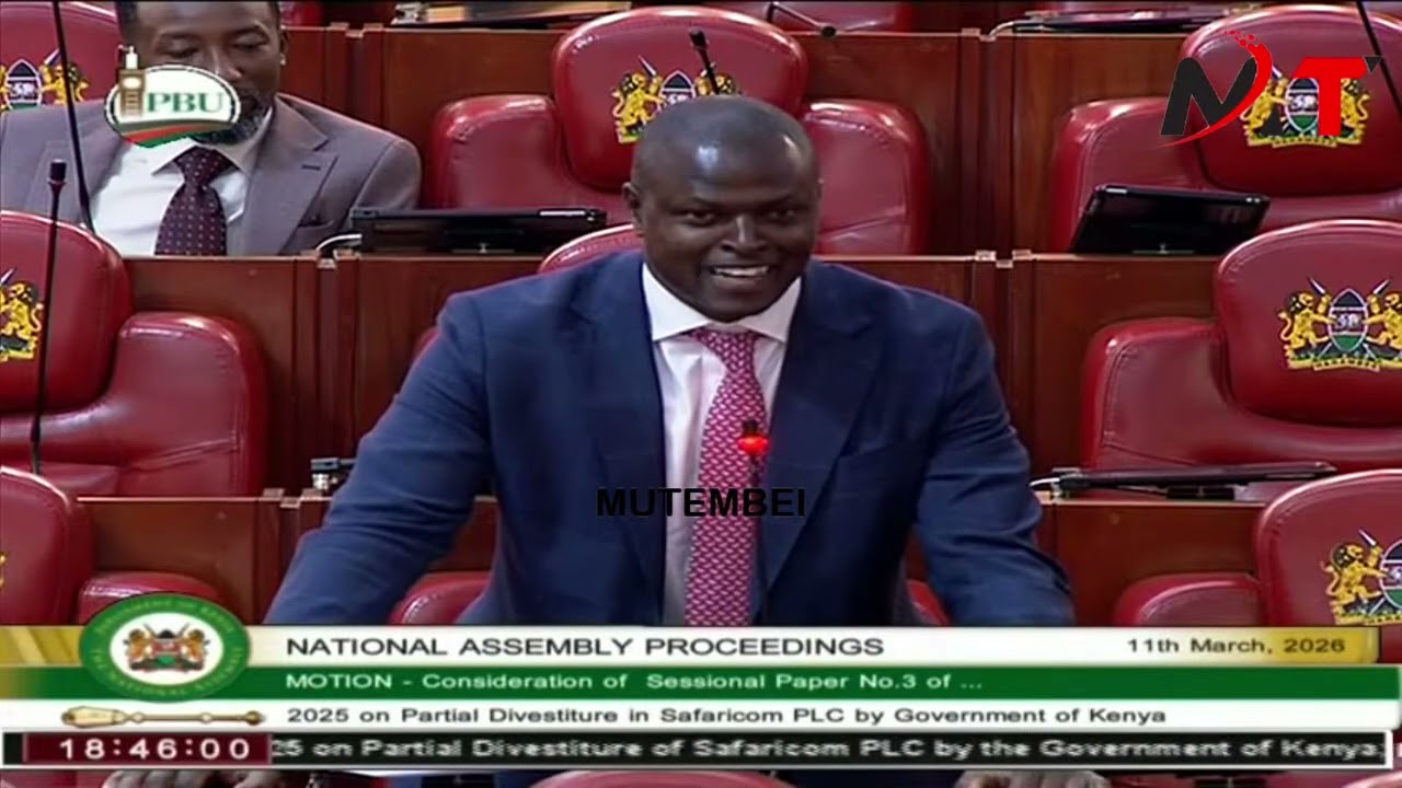 Silence in Parliament as MP Ndindi Nyoro Educates MPs on why Safaricom Sale is Undervalued!