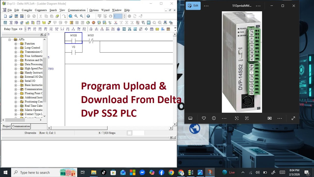 Delta PLC Program upload Download