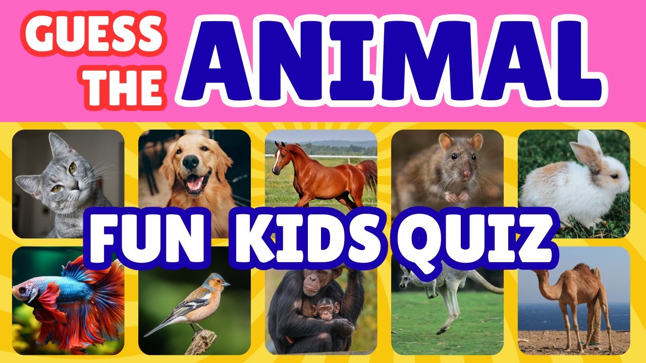 Guess the Animal for Kids 🐱 | Fun Animal Picture Quiz 🦒