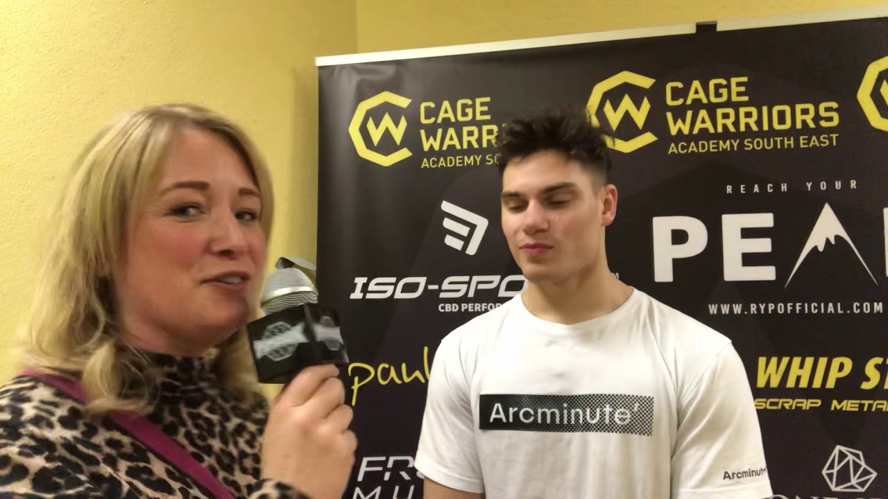 Nik Bagley post fight interview at Cage Warriors Academy South East