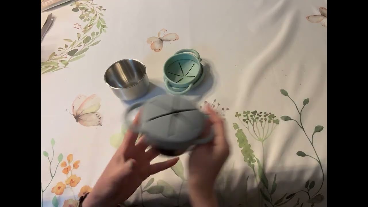 Stainless Steel Spill-proof snack cups for toddlers