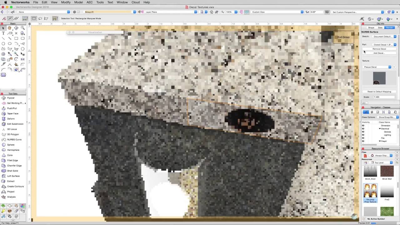 Rendering in Vectorworks - Decal Textures