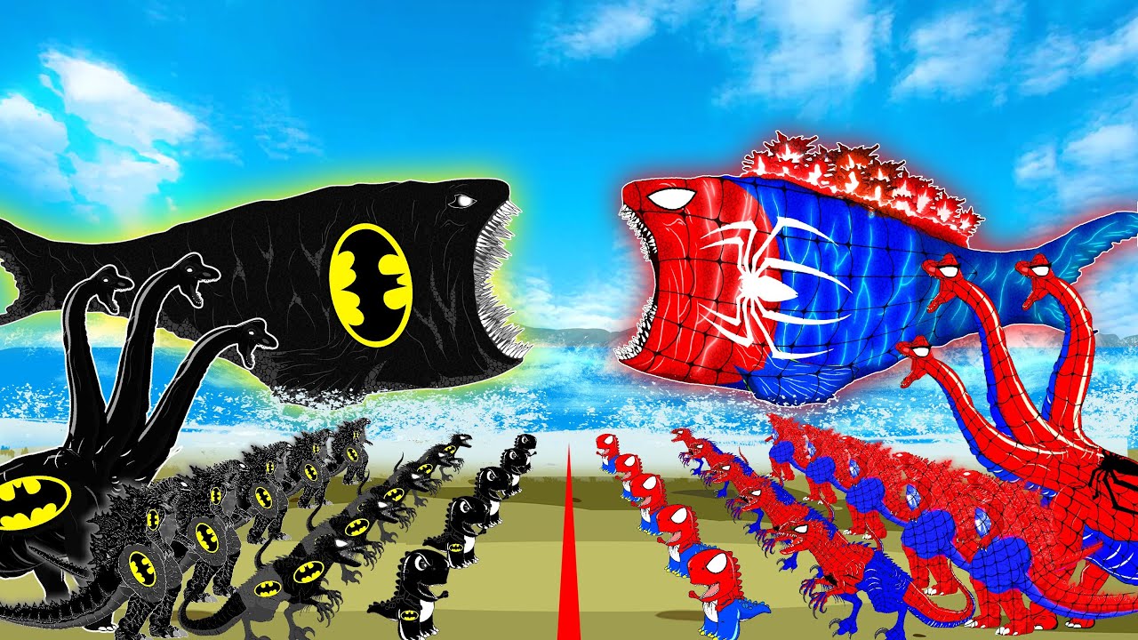 Evolution of SPIDER BRACHIOSAURUS vs BATMAN T-REX Dinosaurs, BLOOP, Truck,Excavator:King Of Monsters