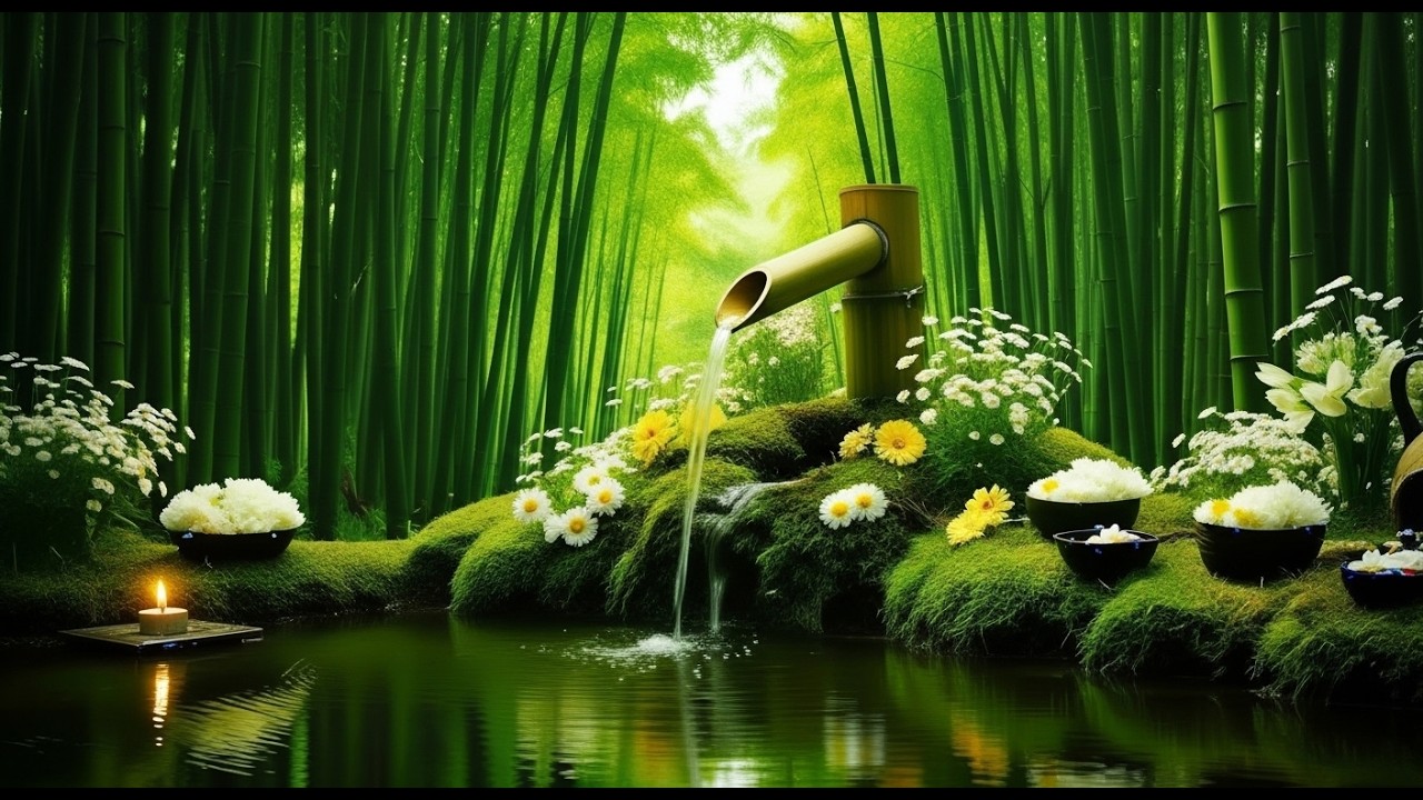 Healing Piano with Soothing Water Sounds 🌿 Stress Relief, Deep Sleeping and Study Music