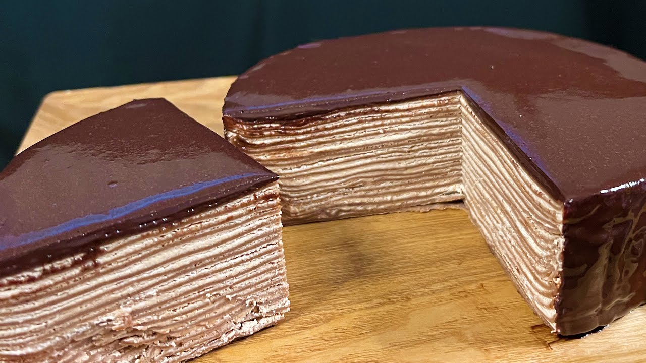 【料理編】チョコミルクレープの作り方 chocolate crepe‼️