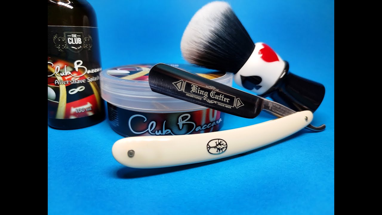 Ξύρισμα με Böker King Cutter straight razor - A&E Club Baccara