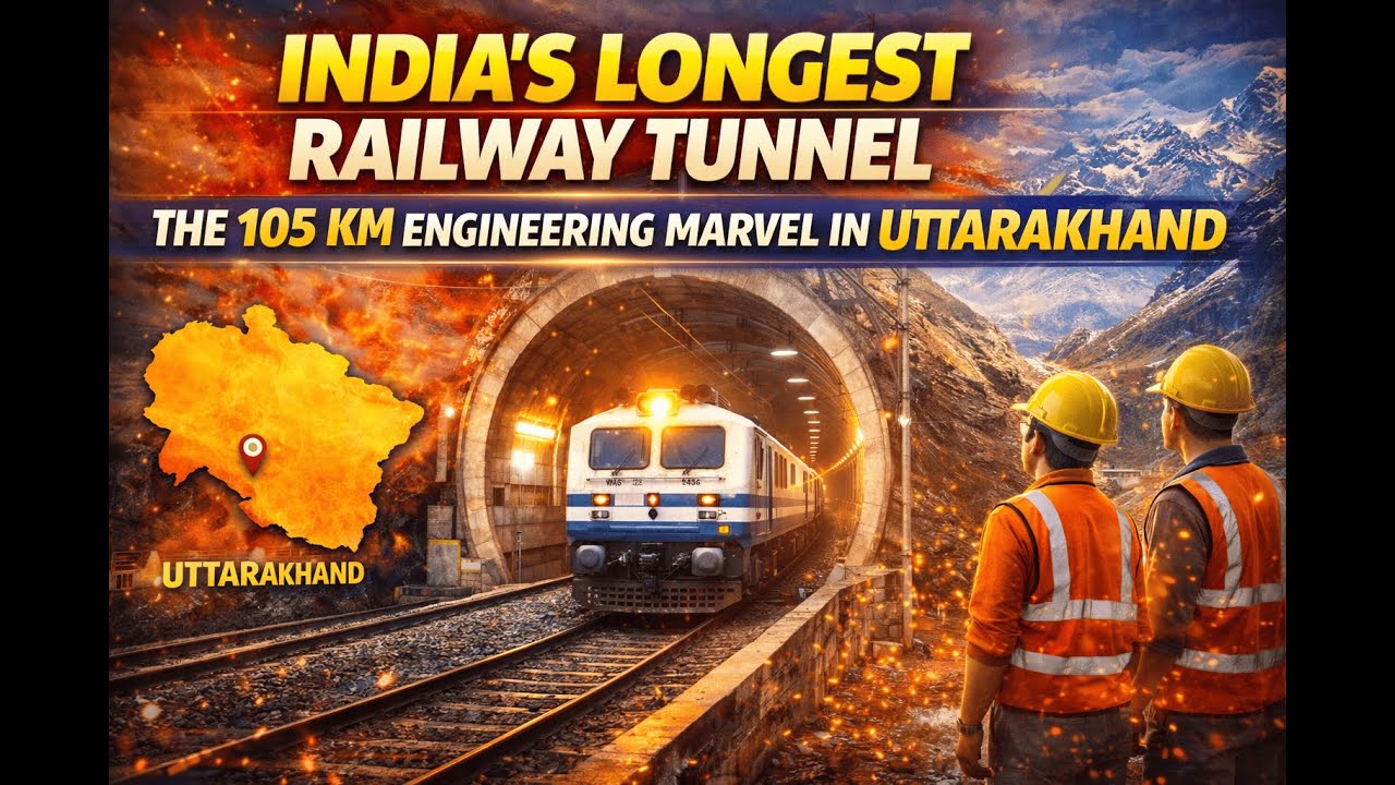 India's Longest Railway Tunnel: The 105 KM Engineering Marvel in Uttarakhand