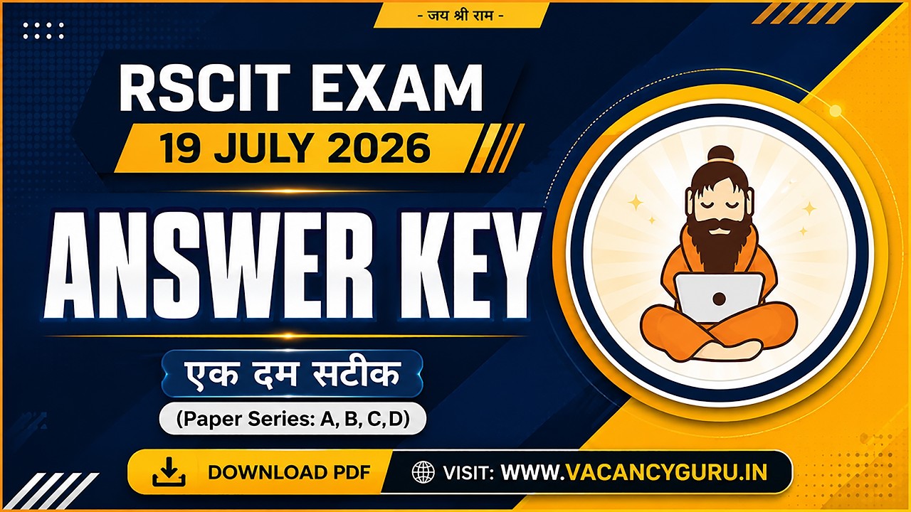RSCIT answer key 19 July 2026 RSCIT Answer key today RSCIT 19 July 2026 Answerkey RSCIT Exam 2026