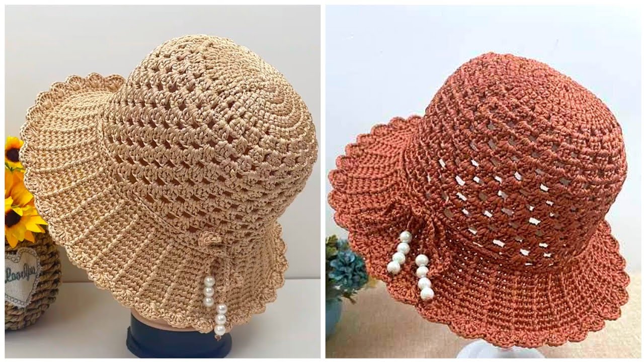 Easy Crochet Summer Sun Hat 🌼 Easy and Wonderful Crochet Hat Tutorial for Beginners