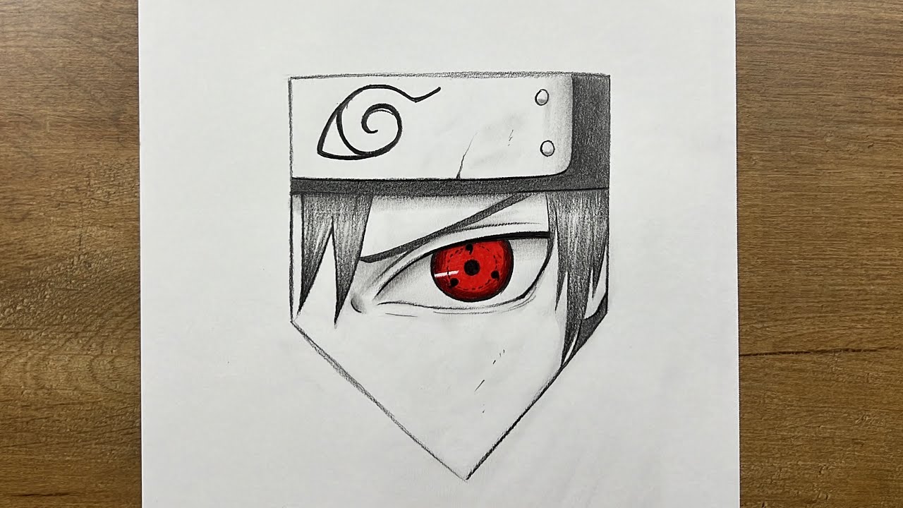 How to Draw Sasuke&rsquo;s Sharingan Eye Step by Step | Easy Anime Drawing