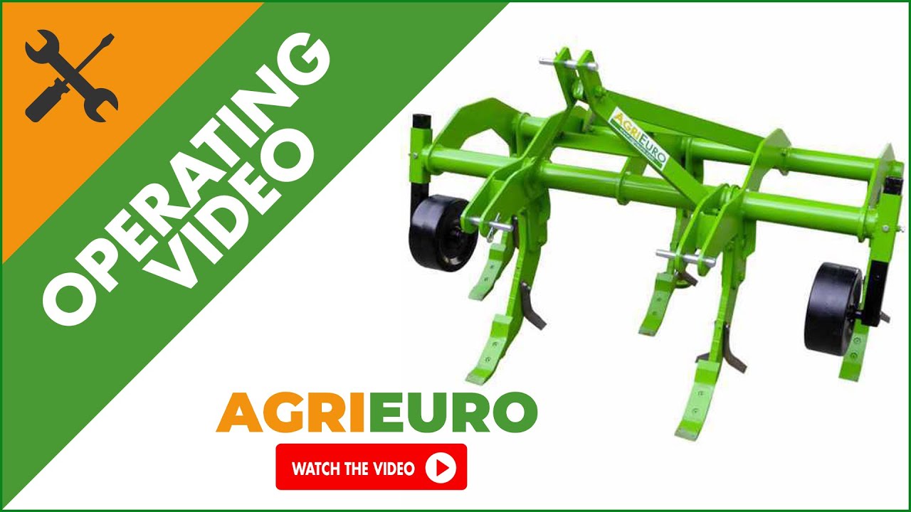 AgriEuro series 170 Standard with 5 tines tractor ripper - With steel wheels - Operating video
