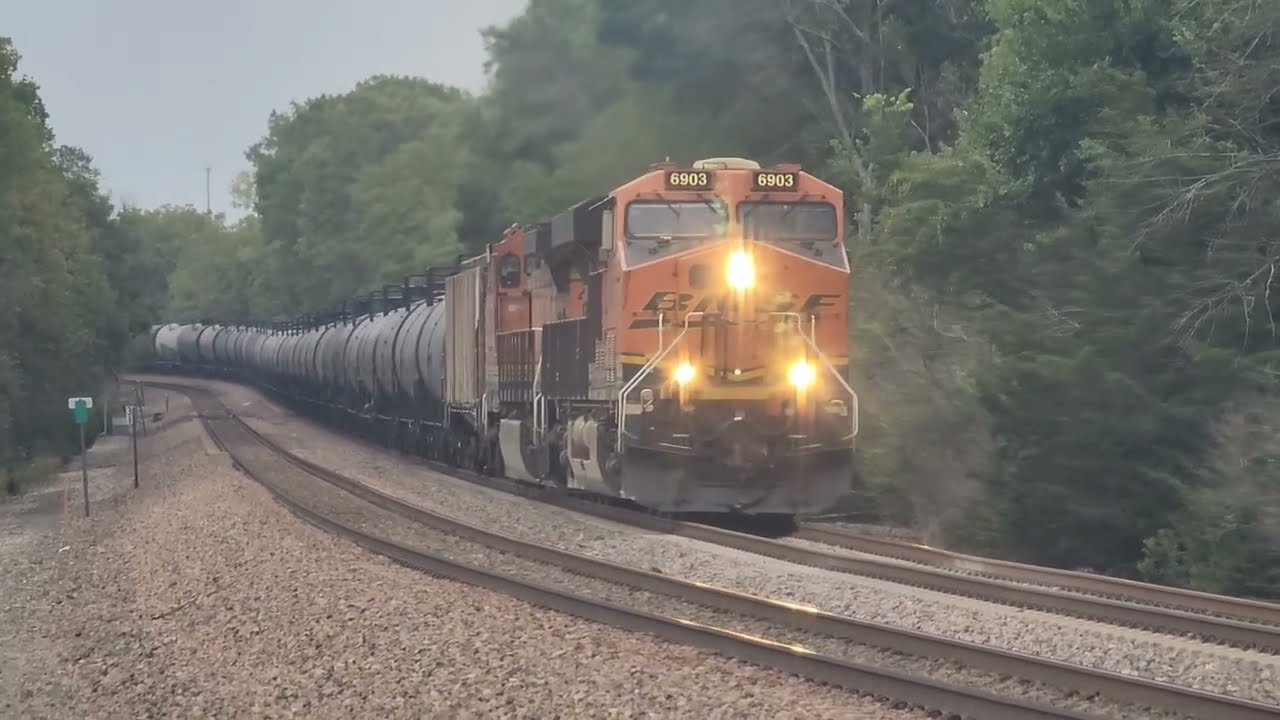 [4K] Heavy Oil Trains featuring BNSF, UP, & CSX power! 
