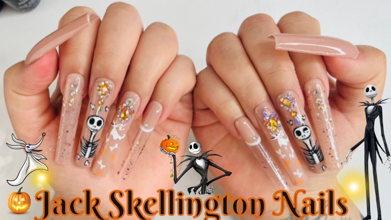 💀🎃Jack  Skellington | Nightmare Before Christmas | Blinged out ✨Glitter Halloween Press On Nails