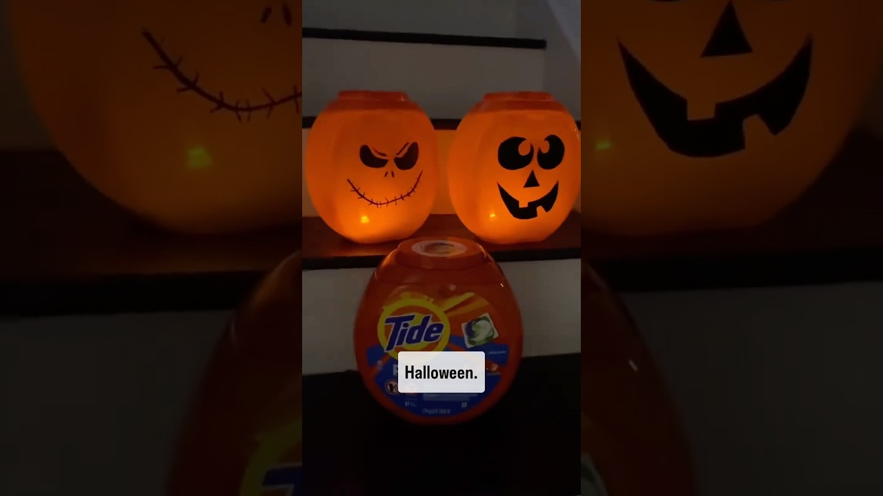 You can turn Tide Pods containers into fun and frugal Halloween decor -- here's how! #halloweendecor