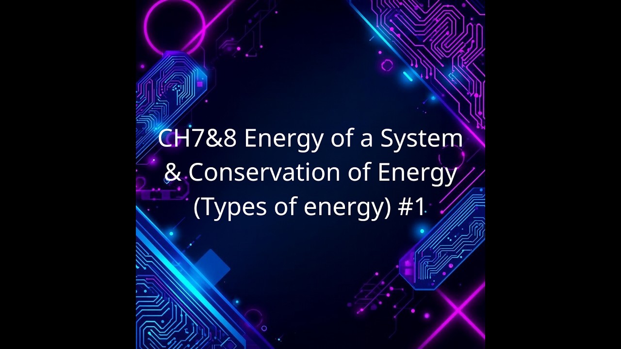 CH7&8 Energy of a System & Conservation of Energy (Types of energy) #1