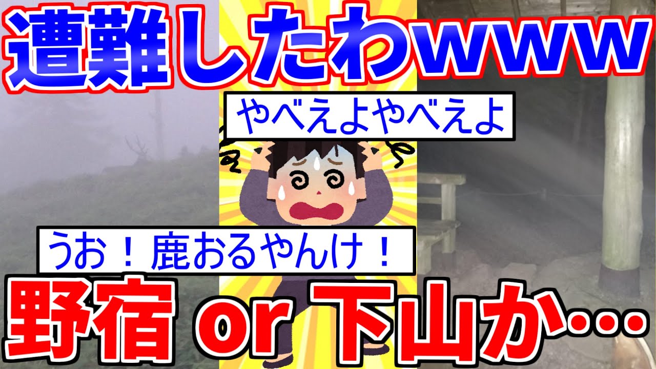 【2ch面白いスレ】適当に山行ったら遭難したｗｗｗ【ゆっくり解説】