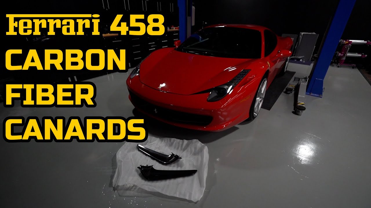 HOW TO INSTALL CARBON FIBER FRONT CANARDS on a FERRARI 458
