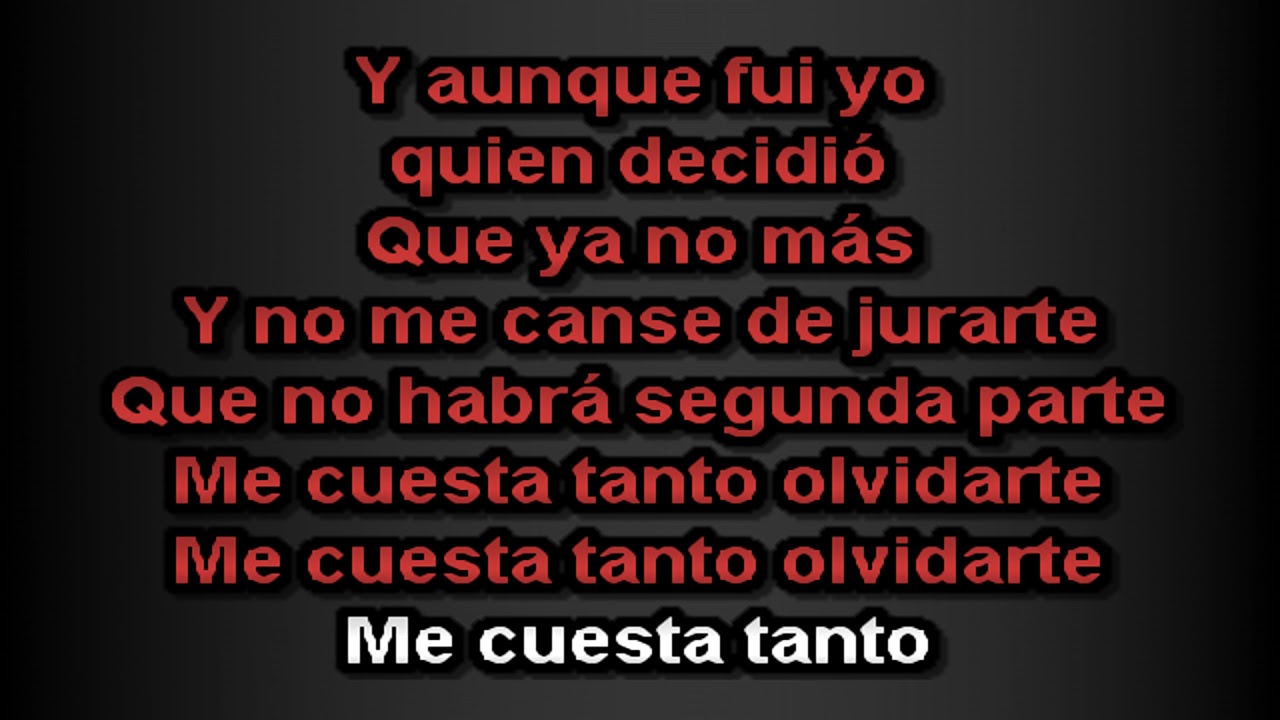 Los Angeles Azules ft Ana Torroja - Me cuesta tanto olvidarte KARAOKE