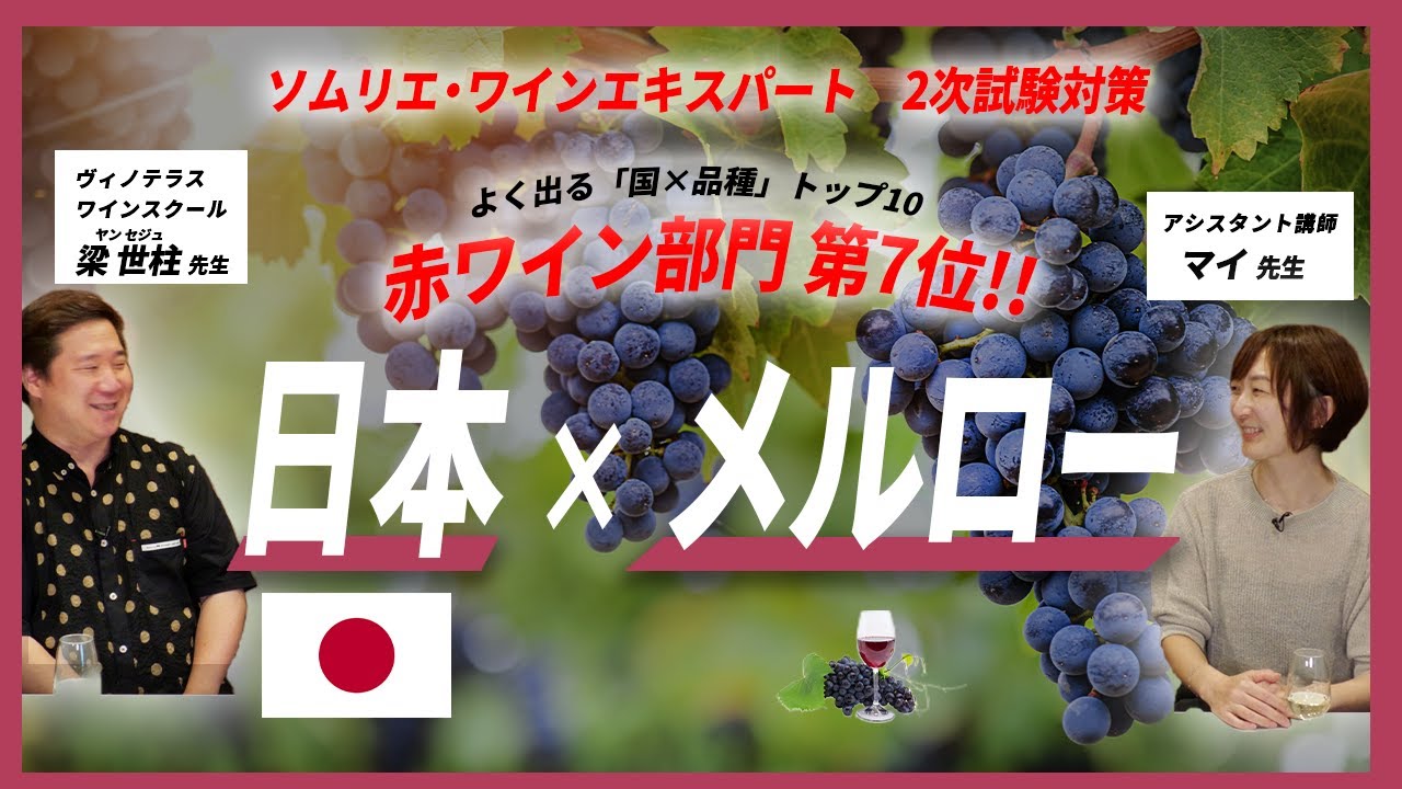 赤ワイン部門第７位「日本×メルロー」【ソムリエ・ワインエキスパート二次試験対策】