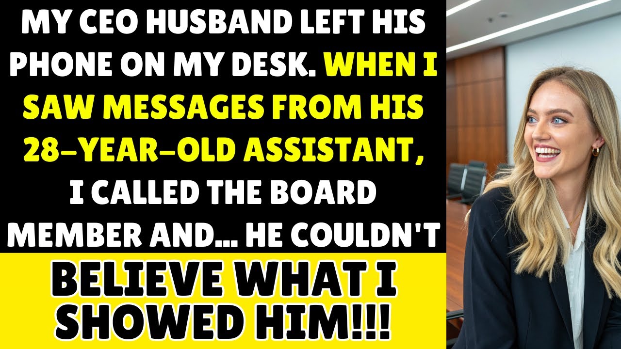 My CEO Husband Left His Phone on My Desk. When I Saw Messages from His 28-Year-Old Assistant...