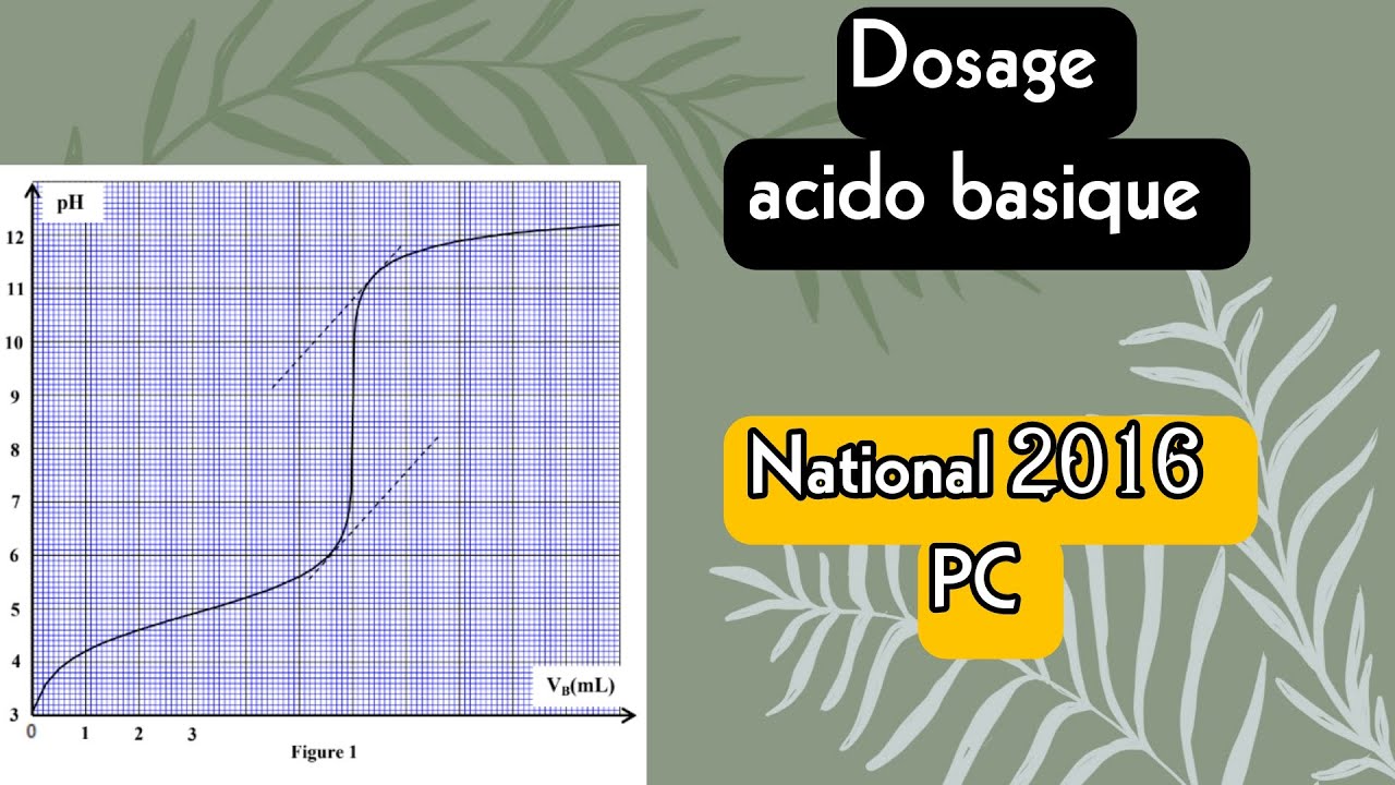 Correction national pc 2016 dosage et réactions acido basique