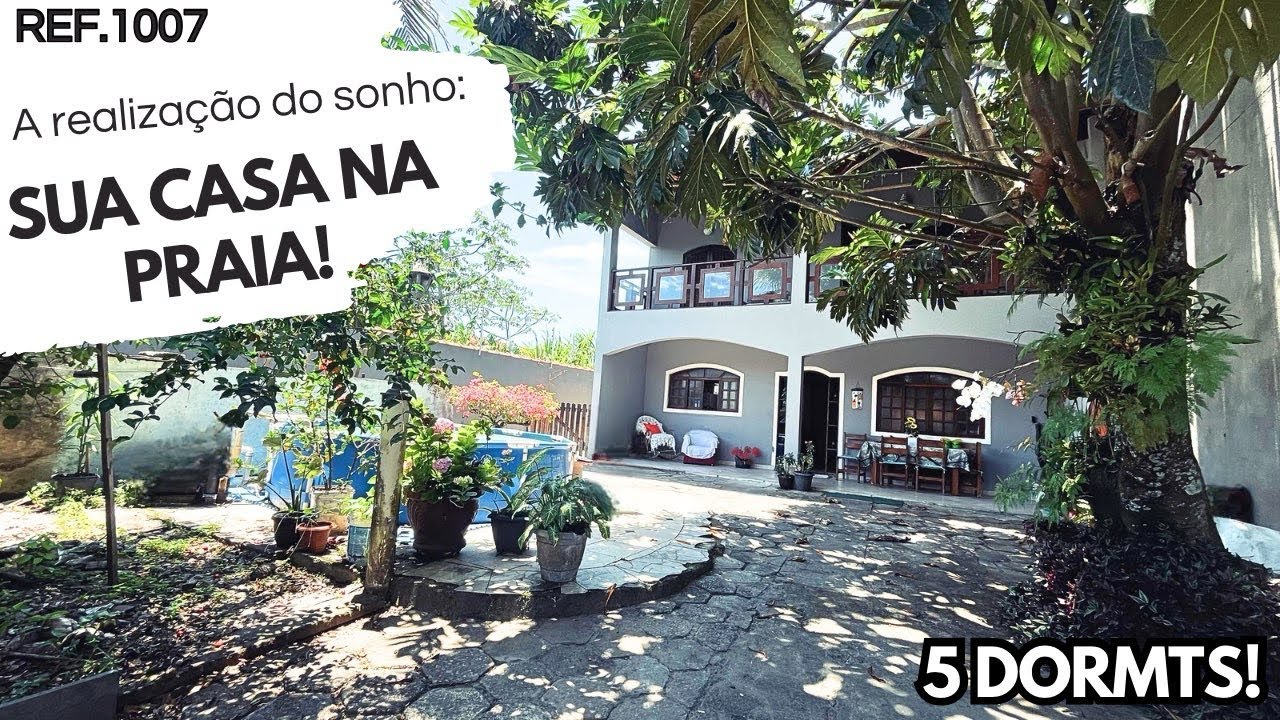 REF.1007 Sobrado top com 5 Dormts a 600m da praia! Venha conhecer!