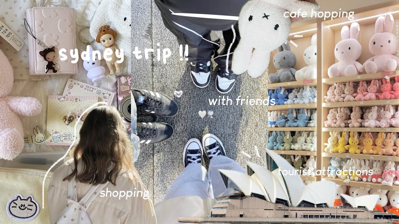 sydney vlog 🎧 | cafe hopping, shopping, tourist attractions, blind box opening & more !!