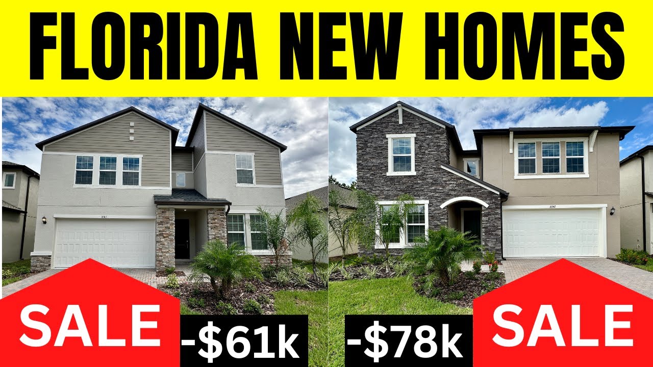 Inside 2 Lutz Florida New Construction Homes For Sale with Huge Price Cuts - NO HOA Pearl Estates