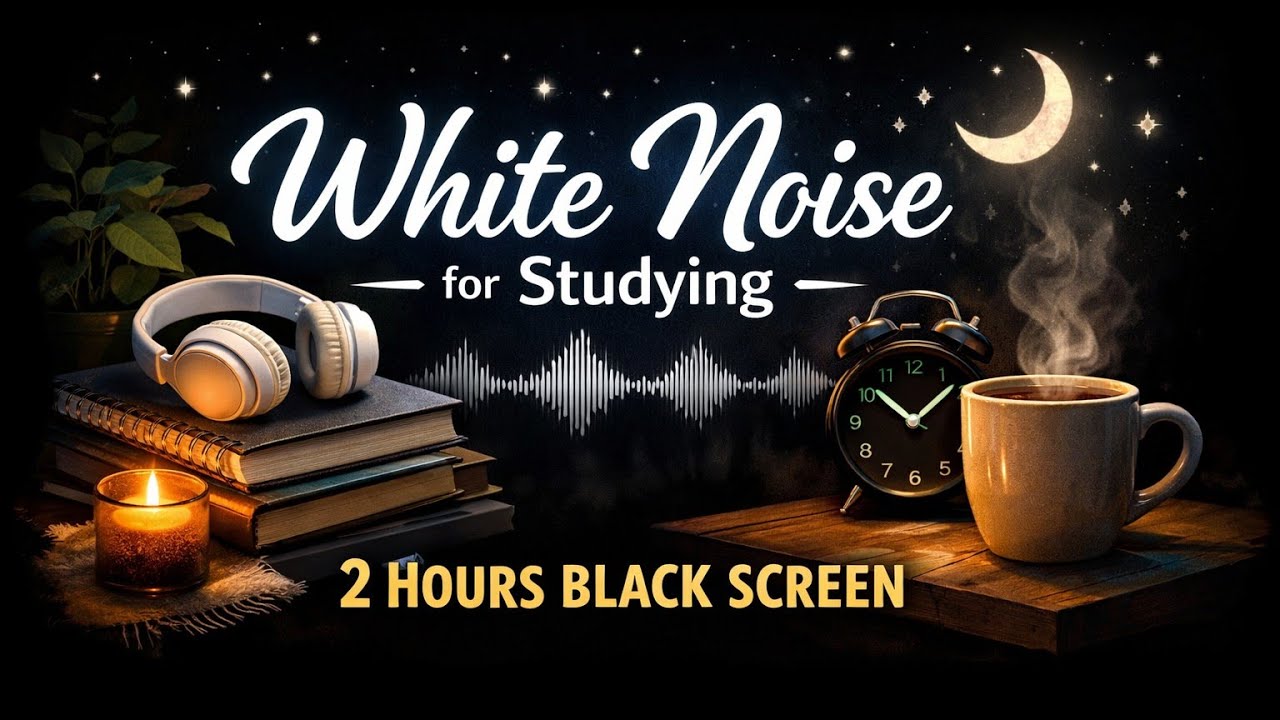 White Noise for Studying (2 Hours Black Screen)