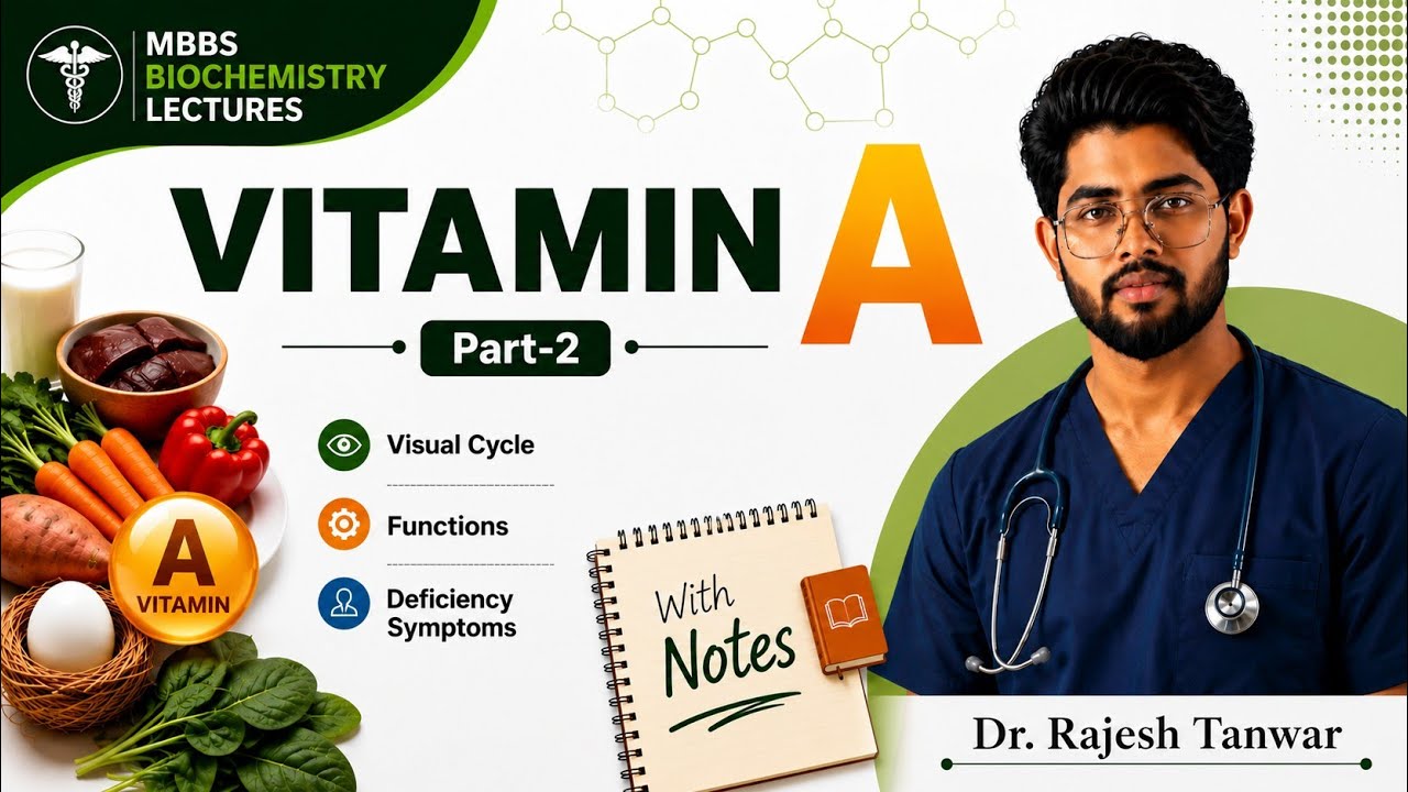 Vitamin A🎯 : Visual Cycle, Functions, Deficiency Symptoms & Toxicity | Biochemistry | MBBS 