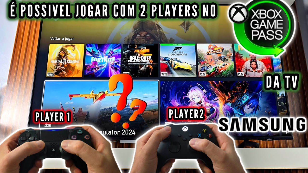 É POSSÍVEL JOGAR COM 2 CONTROLES NO XBOX GAMEPASS DA TV SAMSUNG? | 2026