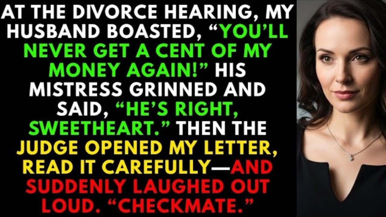 “You’ll Never Get a Cent,” My Husband Boasted—Then the Judge Read My Letter and Said “Checkmate” Now